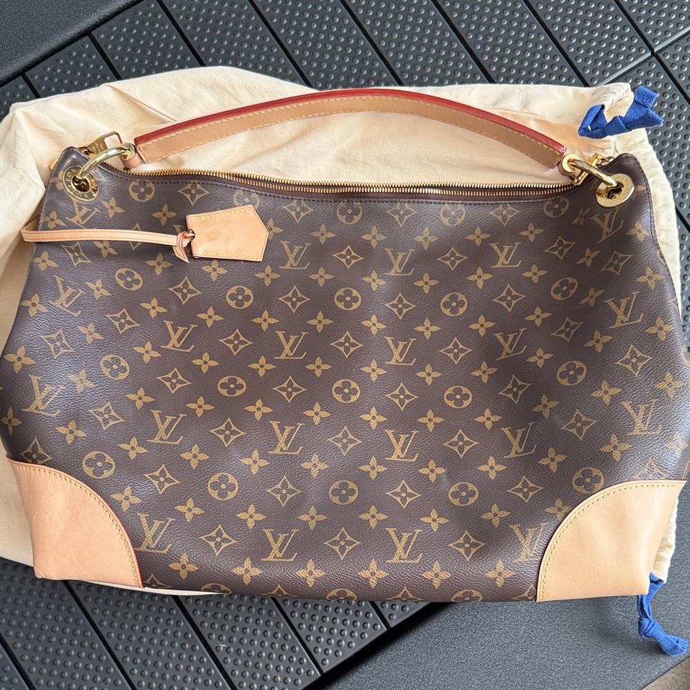 Louis Vuitton Brown and Tan Monogram Shoulder Bag